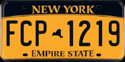 NY license plate FCP1219