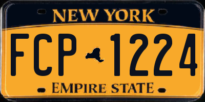 NY license plate FCP1224