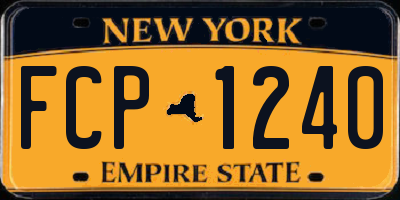 NY license plate FCP1240