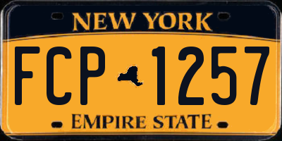 NY license plate FCP1257