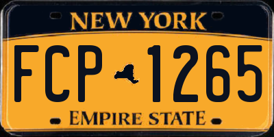 NY license plate FCP1265