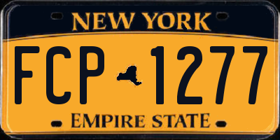 NY license plate FCP1277