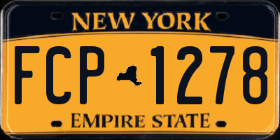 NY license plate FCP1278