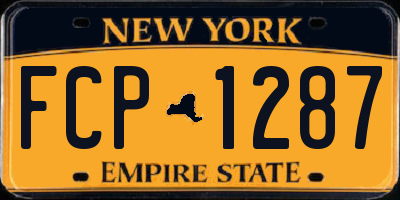 NY license plate FCP1287