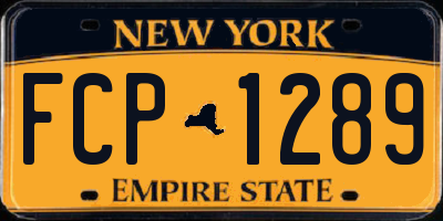 NY license plate FCP1289