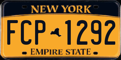 NY license plate FCP1292
