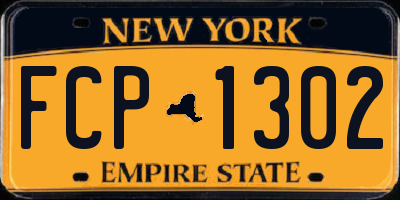 NY license plate FCP1302