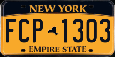 NY license plate FCP1303