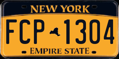 NY license plate FCP1304