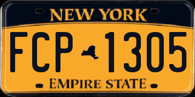 NY license plate FCP1305