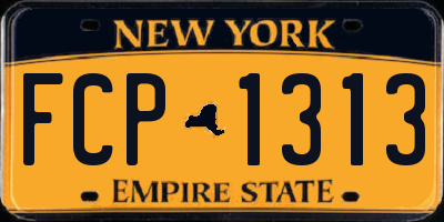 NY license plate FCP1313