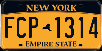NY license plate FCP1314
