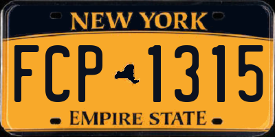 NY license plate FCP1315