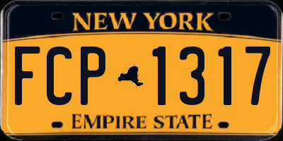NY license plate FCP1317