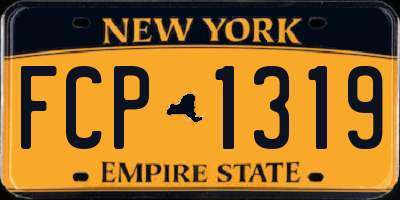 NY license plate FCP1319