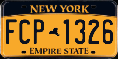 NY license plate FCP1326