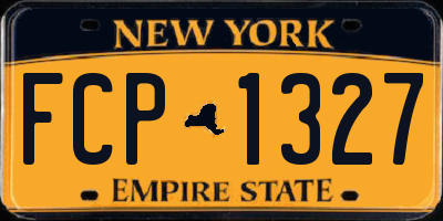 NY license plate FCP1327