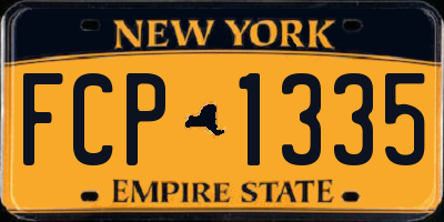 NY license plate FCP1335