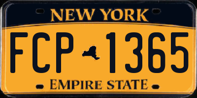 NY license plate FCP1365