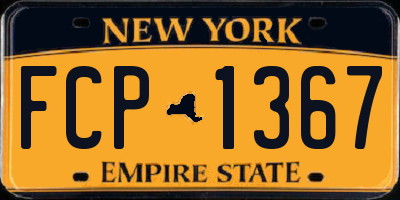 NY license plate FCP1367