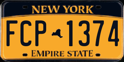 NY license plate FCP1374