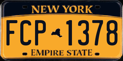 NY license plate FCP1378