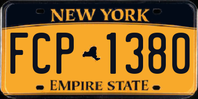 NY license plate FCP1380