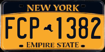NY license plate FCP1382