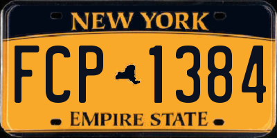 NY license plate FCP1384