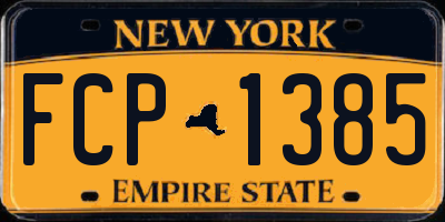 NY license plate FCP1385