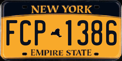 NY license plate FCP1386