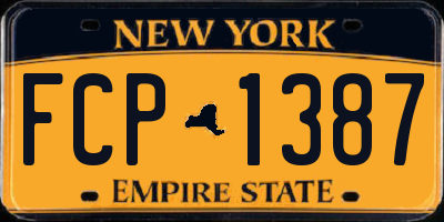NY license plate FCP1387