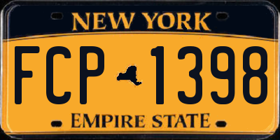 NY license plate FCP1398