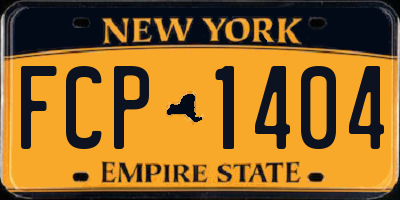 NY license plate FCP1404