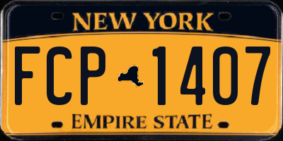 NY license plate FCP1407