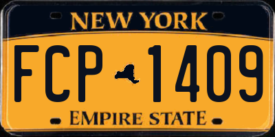 NY license plate FCP1409