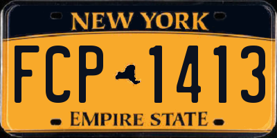 NY license plate FCP1413