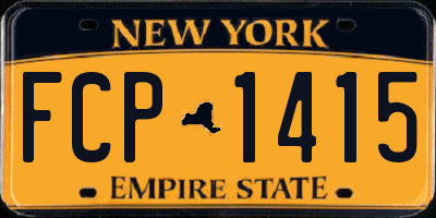 NY license plate FCP1415