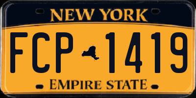 NY license plate FCP1419