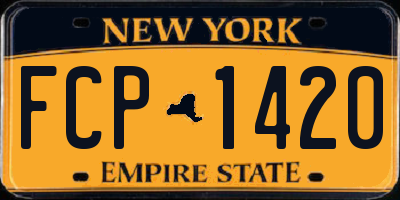 NY license plate FCP1420