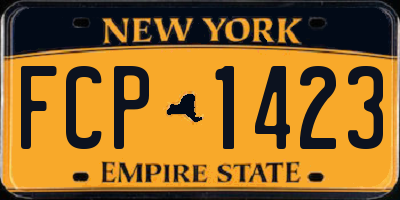 NY license plate FCP1423