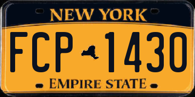 NY license plate FCP1430