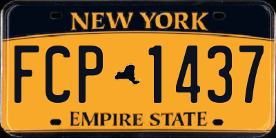 NY license plate FCP1437