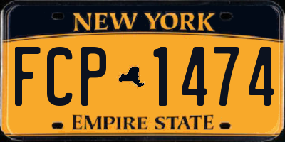 NY license plate FCP1474