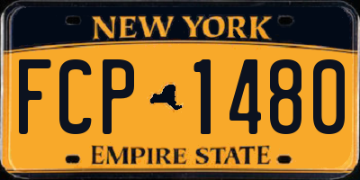 NY license plate FCP1480