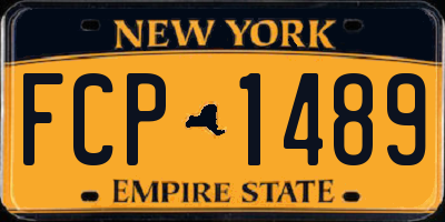 NY license plate FCP1489