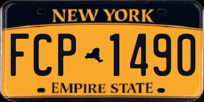 NY license plate FCP1490