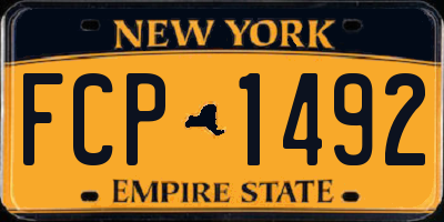 NY license plate FCP1492