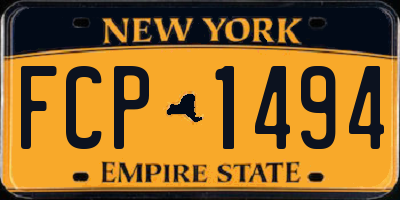 NY license plate FCP1494