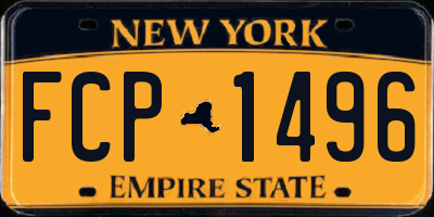 NY license plate FCP1496
